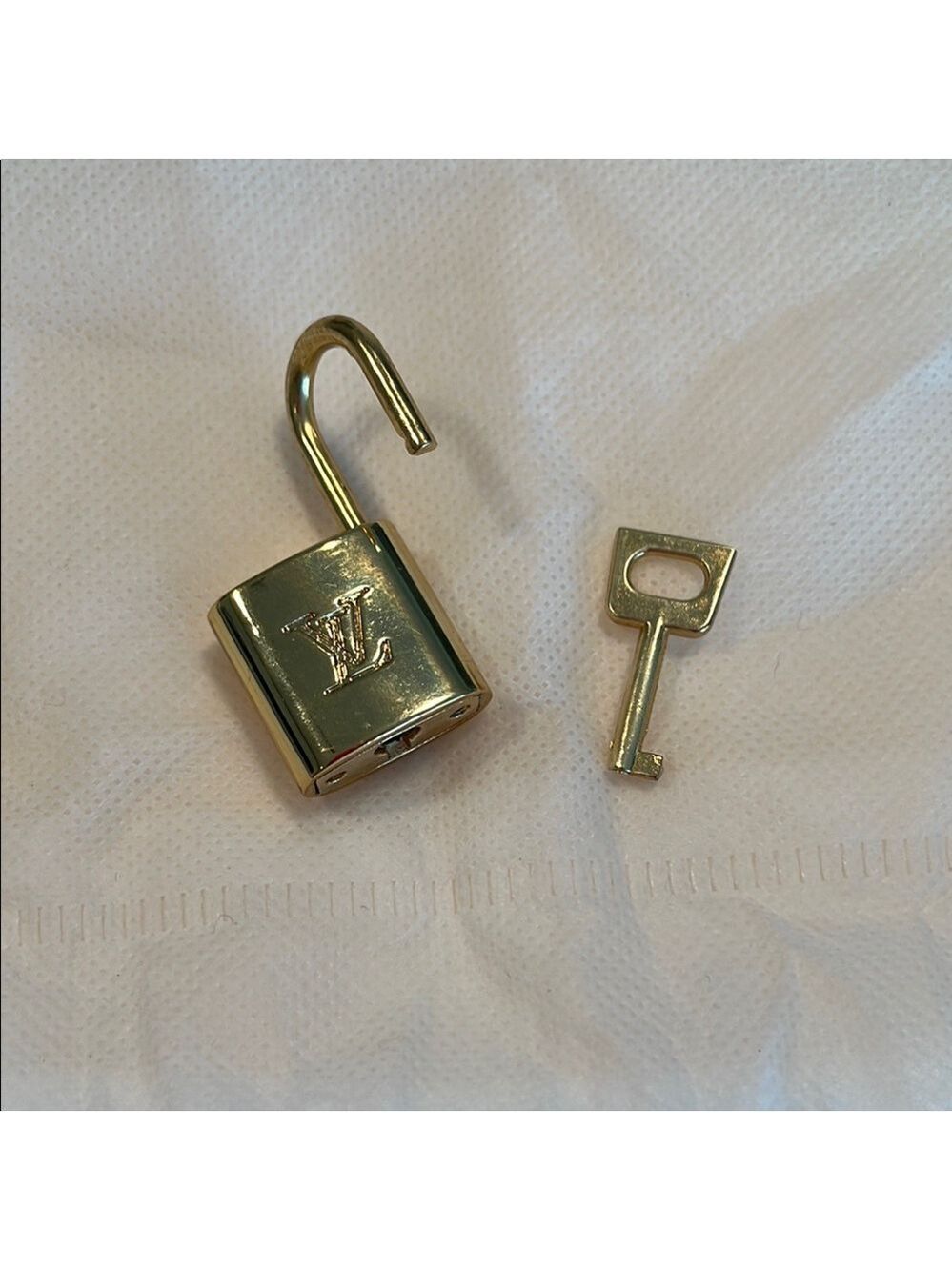 Louis Vuitton Gold Lock and Key Set